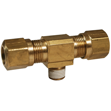 Air Brake Male 1/4 in Brass Branch Tee